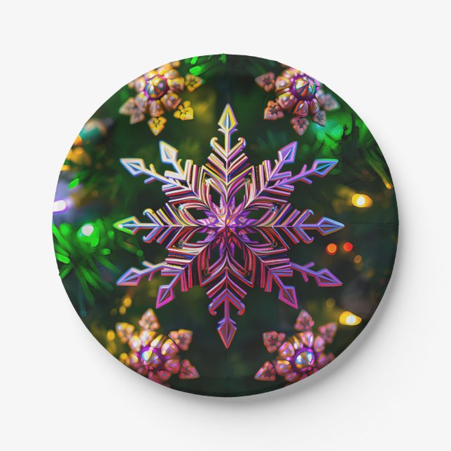 PRATO DE PAPEL LUZ DE ESTRELA DE NATAL ~ BONITO (Frente)