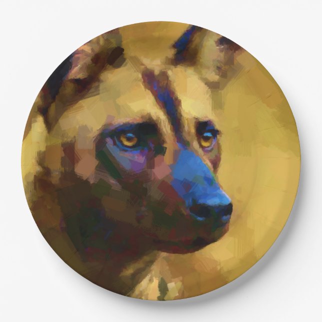 Prato De Papel Lycaon Pictus (Frente)