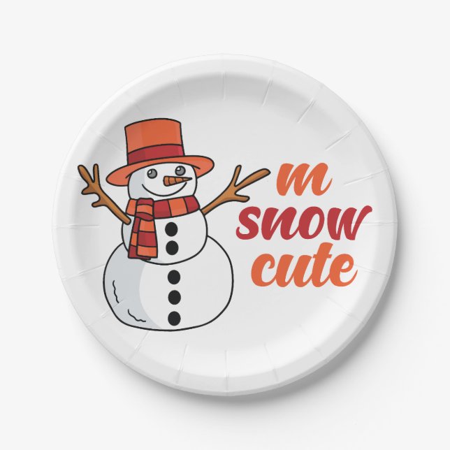 Prato De Papel M Placa de papel na neve (Frente)