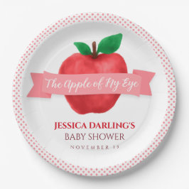 Prato De Papel Maçã do meu olho cair | chá de fraldas do tema do 