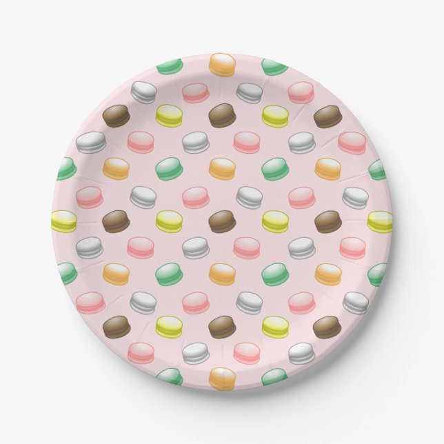 Prato De Papel Macarons Festa de 16 Anos Doce (Frente)