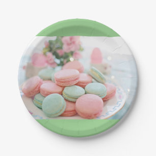 Prato De Papel Macaroons verde e rosa da Casa da Moeda