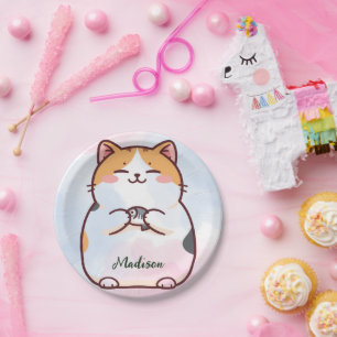 Prato De Papel Mãe de Gato Presente Personalizado para Amante de