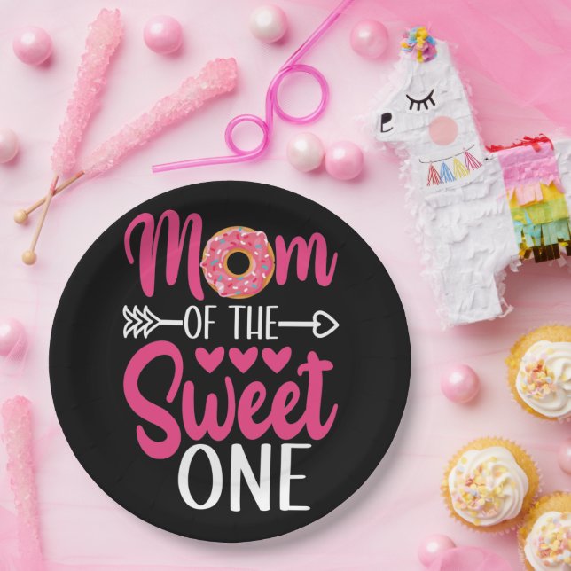 Prato De Papel Mãe do Doce Coberta com Confetes (Festa)