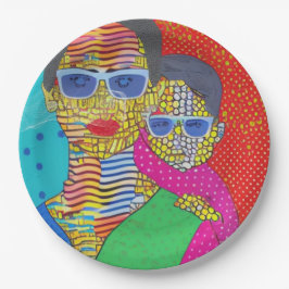 Prato De Papel Mãe e Filho