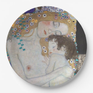 Prato De Papel Mãe e Filho de Gustav Klimt