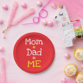 Prato De Papel Mãe e Pai sou eu