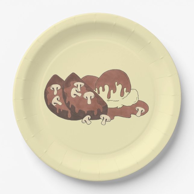 Prato De Papel Mãe Meatloaf Cozinhar Casca Batatas Gravura (Frente)