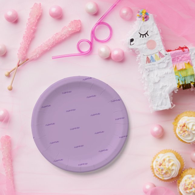 Prato De Papel Magenta Personalizado (Festa)