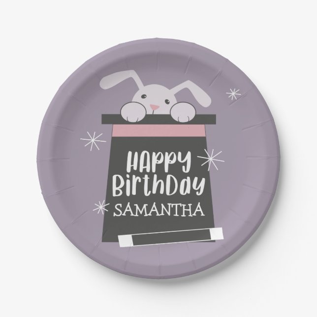 Prato De Papel Magic Show Childrens Festa de aniversário (Frente)