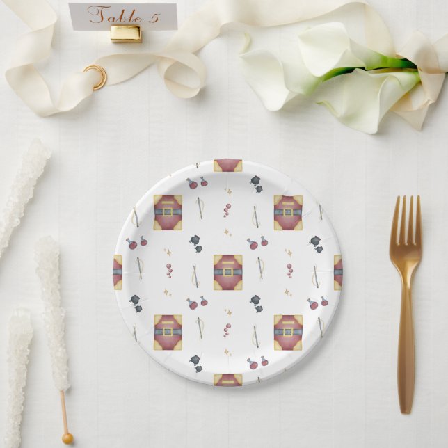 Prato De Papel Magic Spell Books Witchcraft Kids Birthday (Casamento)