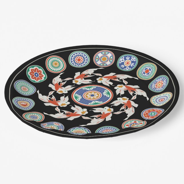 Prato De Papel Mah Jongg Koi (Inclinado)