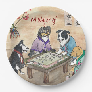 Prato De Papel Mahjong -