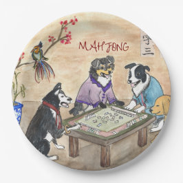 Prato De Papel Mahjong -