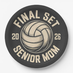 Prato De Papel Mais velho Final de Graduação Mãe 2026 Voleibol