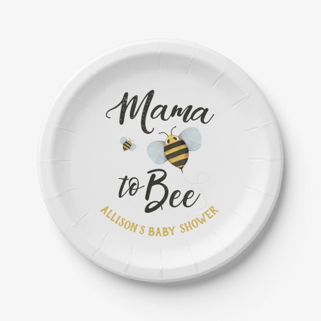 Prato De Papel Mamãe para BEE Paper Plates (Frente)