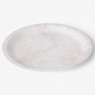 Prato De Papel Mancha de Aquarela Rosa Bege Casamento Glam Modern
