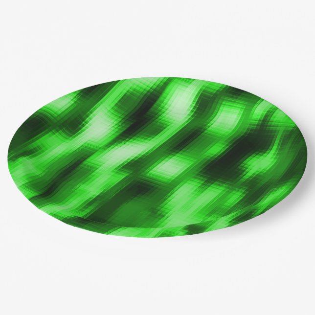 Prato De Papel Manchado verde e preto pastilhas de vidro (Inclinado)