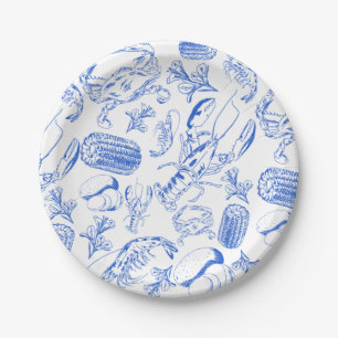 Prato De Papel Manchas de marisco cajun - Comidas costeiras do su