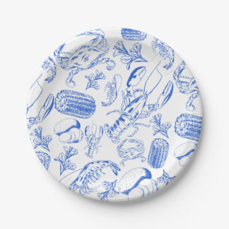 Prato De Papel Manchas de marisco cajun - Comidas costeiras do su