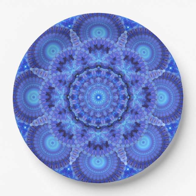Prato De Papel Mandala Azure da harmonia (Frente)