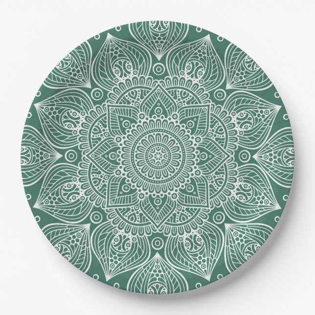 Prato De Papel Mandala de Luxo 37 (Frente)