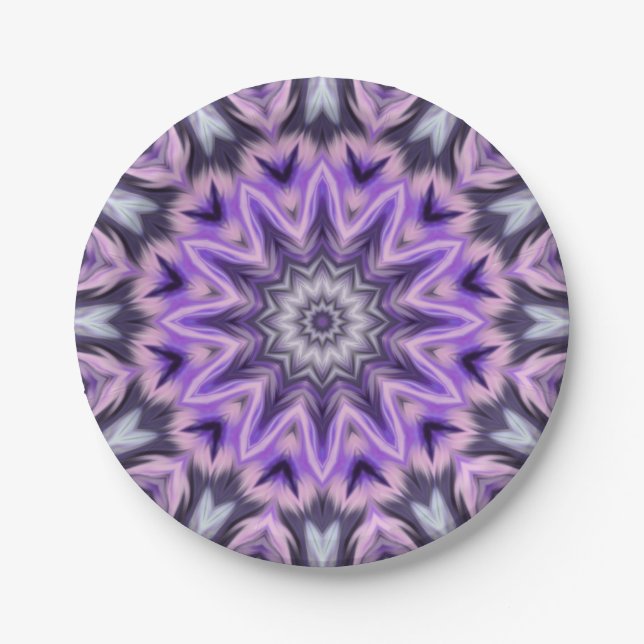 Prato De Papel Mandala púrpura Lilac (Frente)