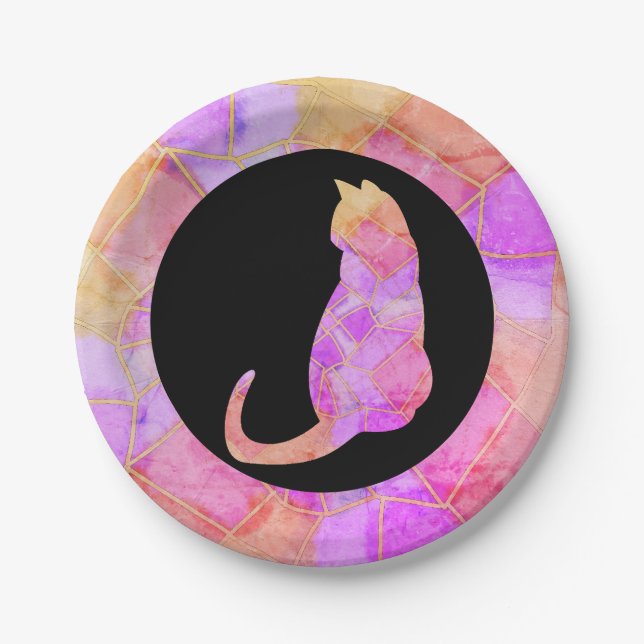 Prato De Papel Mandala warm Chalk Sketch (Frente)