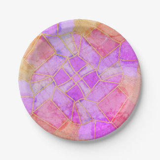 Prato De Papel Mandala warm Chalk Sketch