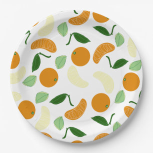 Prato De Papel Mandarin Citrus