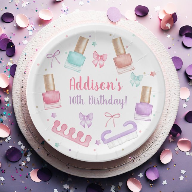 Prato De Papel Mani-Pedi Party Manicure Pedicure Nail Polish (Criador carregado)