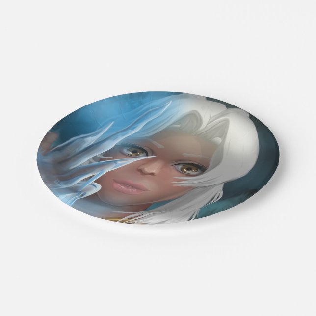 Prato De Papel Manter ou Criar seu próprio design e texto (Inclinado)