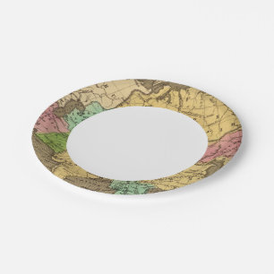 Prato De Papel Mapa 2 do Atlas Colorido da Ásia