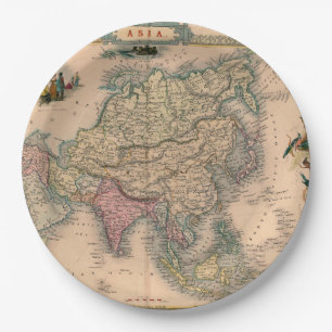 Prato De Papel Mapa antigo antigo inspirado (11)