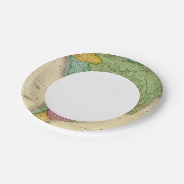 Prato De Papel Mapa da América do Sul 4 (Inclinado)