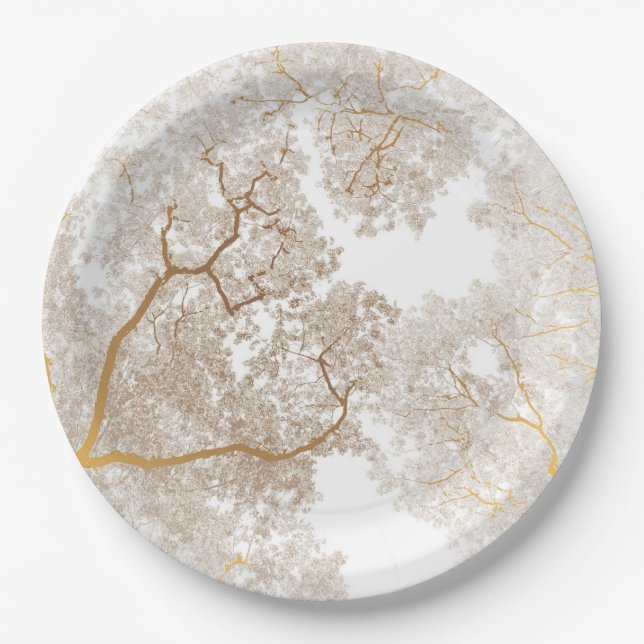 Prato De Papel Mapa de Árvores 1 (Frente)