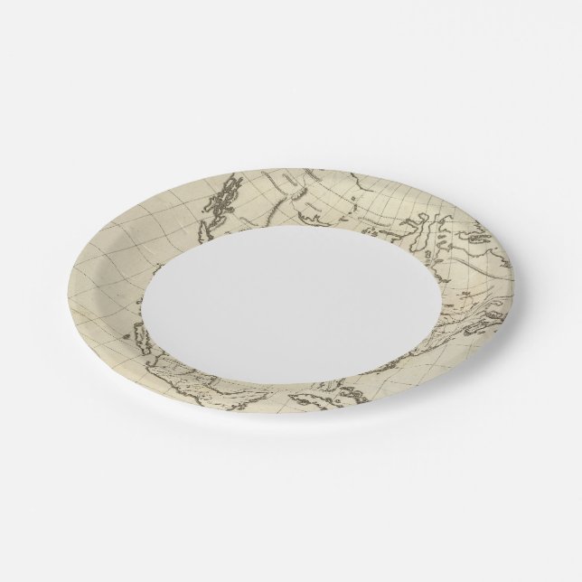 Prato De Papel Mapa de tópicos da América do Norte (Inclinado)