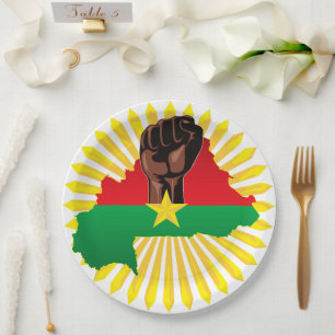 Prato De Papel Mapa do Burkina Faso, Bandeira e Resistência à Rev