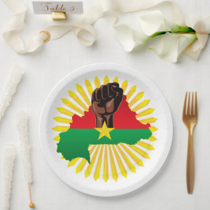 Prato De Papel Mapa do Burkina Faso, Bandeira e Resistência à Rev