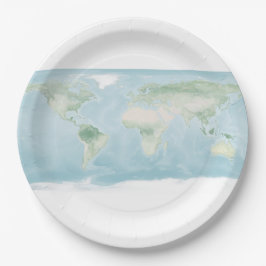 Prato De Papel Mapa do Explorador da Superfície da Terra