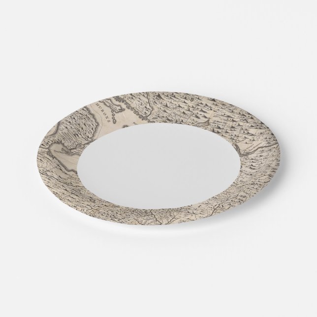 Prato De Papel Mapa do Império Britânico na América 6 (Inclinado)