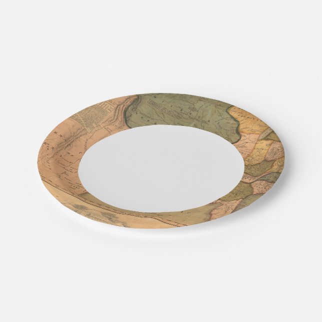 Prato De Papel Mapa dos Estados Unidos com George Washington (Inclinado)