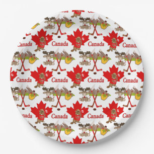 Prato De Papel Maple Leaf Canada 150 Anniversário
