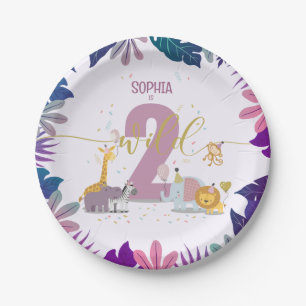 Prato De Papel Maravilha-da-selva-coruja-santa-dois aniversários