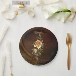 Prato De Papel Maravilhosa flor elegante.