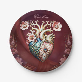 Prato De Papel Maravilhoso, elegante, nobre coração.