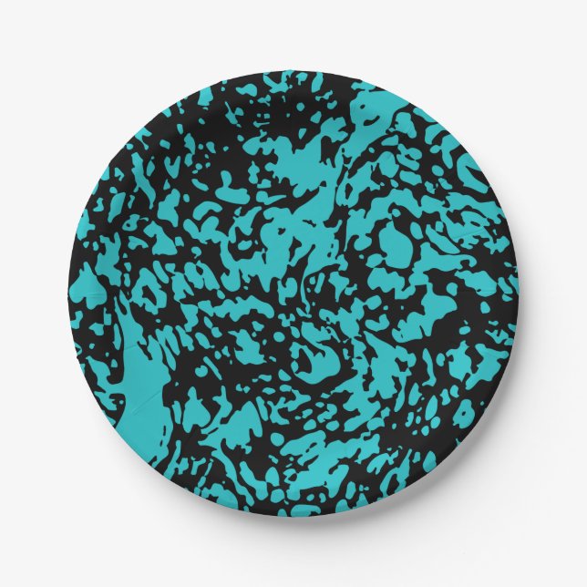 Prato De Papel Marble Granite Textura Azul (Frente)