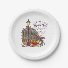 Prato De Papel Mardi Gras