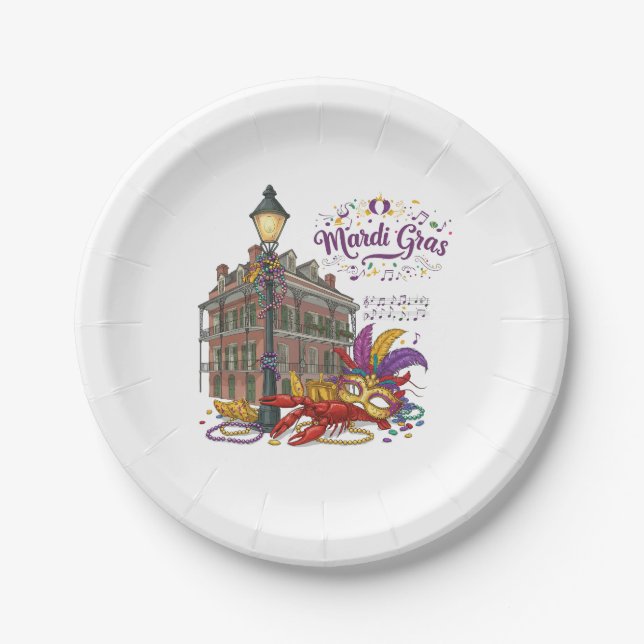 Prato De Papel Mardi Gras (Frente)