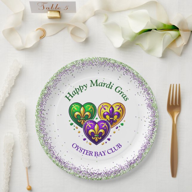 Prato De Papel Mardi Gras (Casamento)